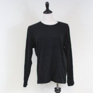 Uniqlo Women’s Black Crewneck Fleece Sweater – Size Large